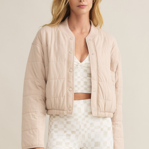 Z SUPPLY - LA JOLLA QUILTED JACKET MUSHROOM