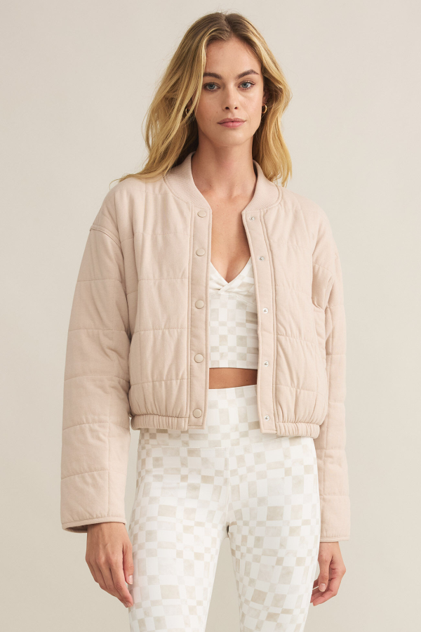 Z SUPPLY - LA JOLLA QUILTED JACKET MUSHROOM