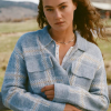 Z SUPPLY - TYLER PLAID SWEATER JACKET LIGHT DENIM - Image 2