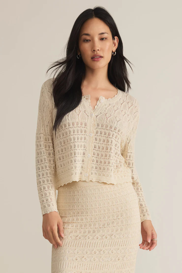 Z SUPPLY - CROCHET CARDIGAN SEA SALT - Image 2