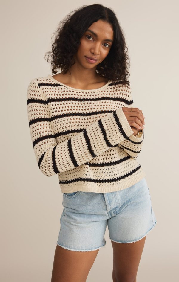 Z SUPPLY - KIT STRIPE CROCHET SWEATER - Image 3