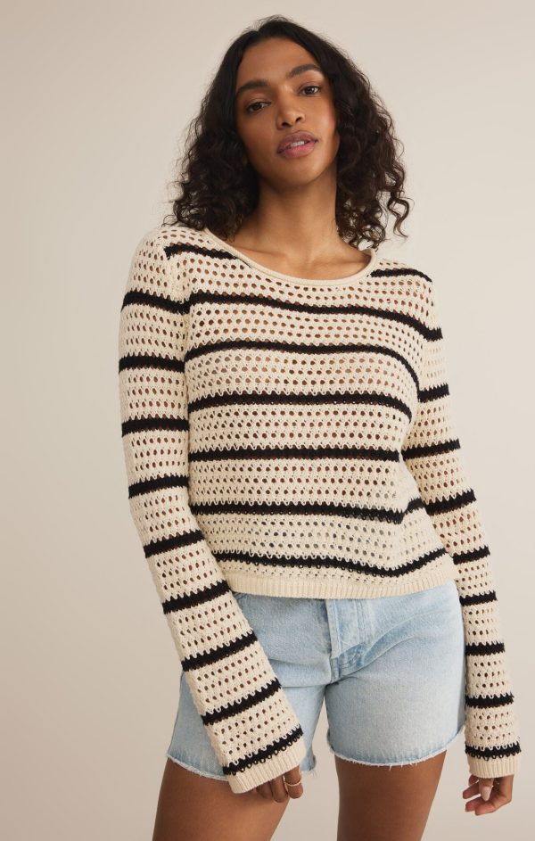 Z SUPPLY - KIT STRIPE CROCHET SWEATER - Image 4