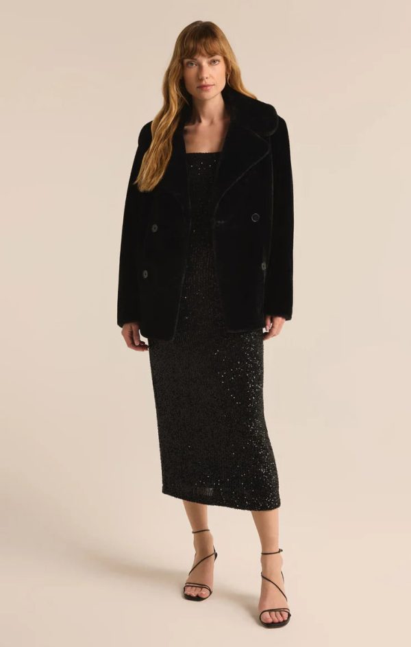 Z SUPPLY - GEM DOUBLE BREASTED FUR COAT - Image 4