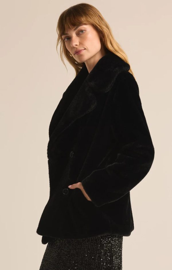 Z SUPPLY - GEM DOUBLE BREASTED FUR COAT - Image 5