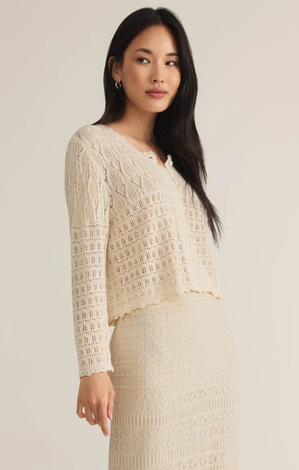 Z SUPPLY - CROCHET CARDIGAN SEA SALT - Image 3