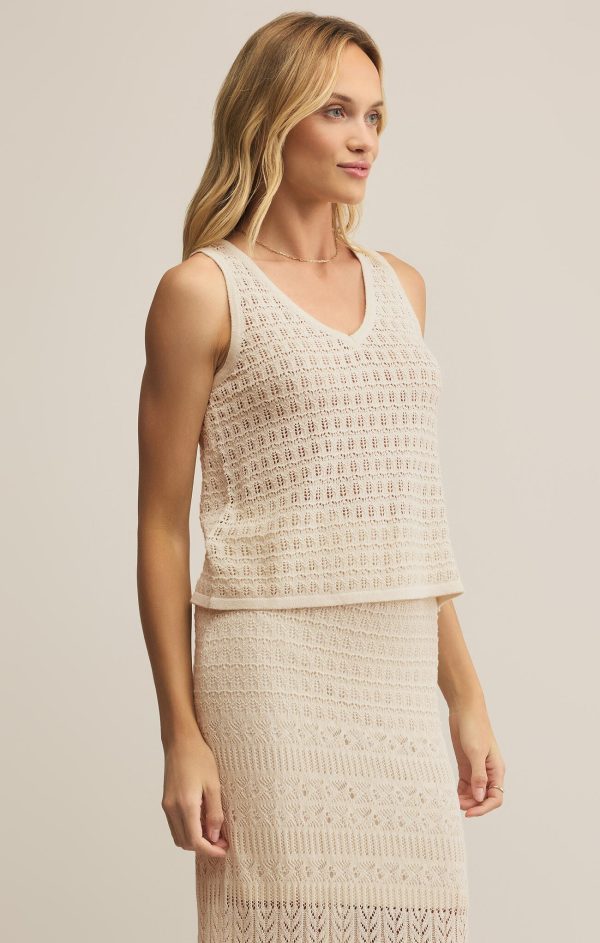 Z SUPPLY - NILO CROCHET TANK SEA SALT - Image 4